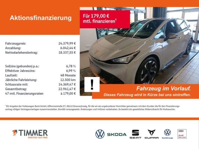 CUPRA  Born 62 kWh +LED +ACC +RKAM +NAVI +SHZ +19" +DAB, Vapor Grau