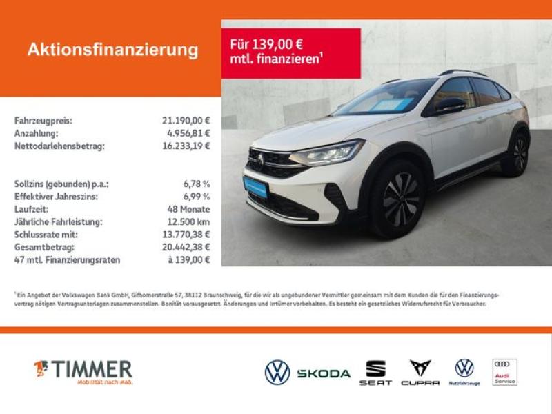 VW  Taigo 1.0 TSI Goal LED+GJR+APP-CONNECT+SHZ+, Pure White