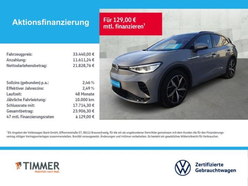 VW  ID.4 GTX 82 kWh 4M +WÄPU +AHK +360° +PANO +HuD +, Mondsteingrau