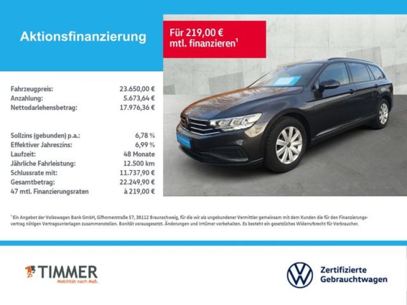 VW  Passat Variant 2.0 TDI +AHK +LED +ACC +NAVI +SHZ, Mangangrau Metallic