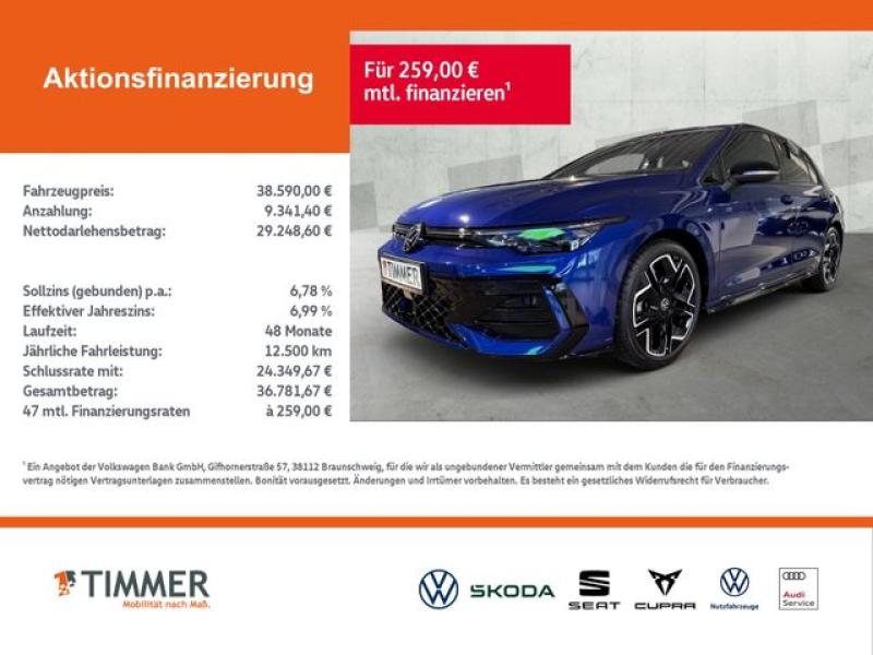 VW  Golf R-Line 1,5 l eTSI DSG*AHK*BLACK STYLE*HEAD-, Lapiz Blue Metallic