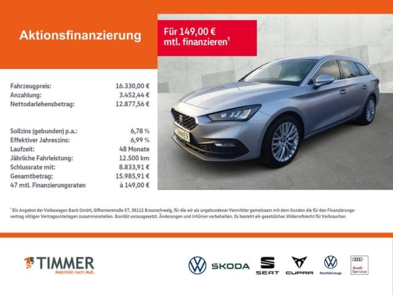 SEAT  Leon ST 2.0 TDI XCELLENCE +LED +RKAM +NAVI +SHZ, Urban Silber