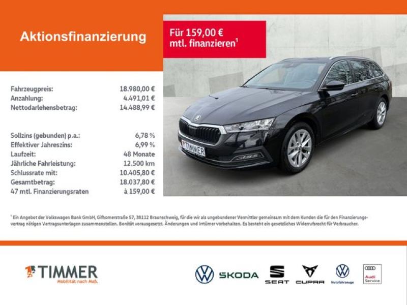 SKODA  Octavia Combi 2.0 TDI STYLE +AHK +LED +RKAM +HuD, Schwarz-Magic Perleffekt