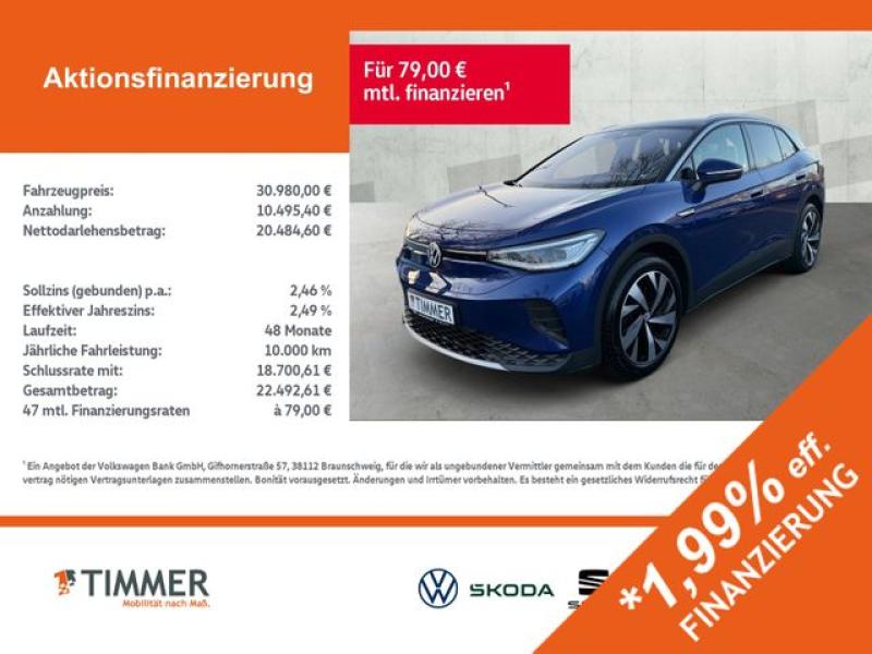 VW  ID.4 PRO PERF. 82 kWh +AHK +IQ.LIGHT +RKAM +ACC, Blue Dusk Metallic