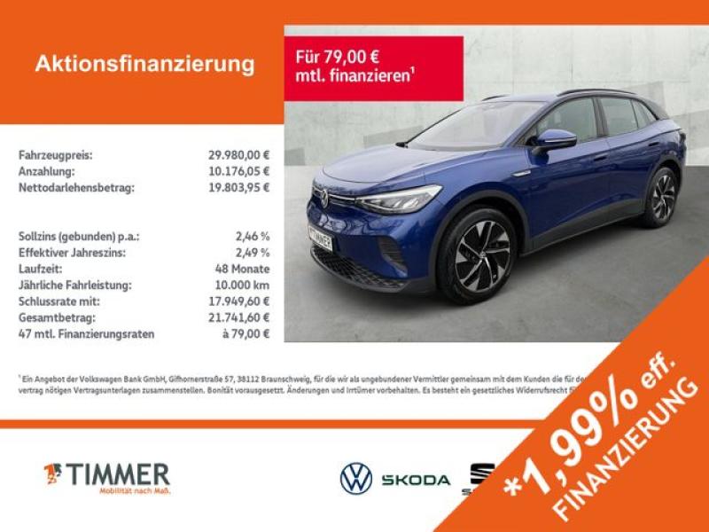 VW  ID.4 PRO PERF. 82 kWh +AHK +WÄPU +ACC +APP-CONN, Blue Dusk Metallic