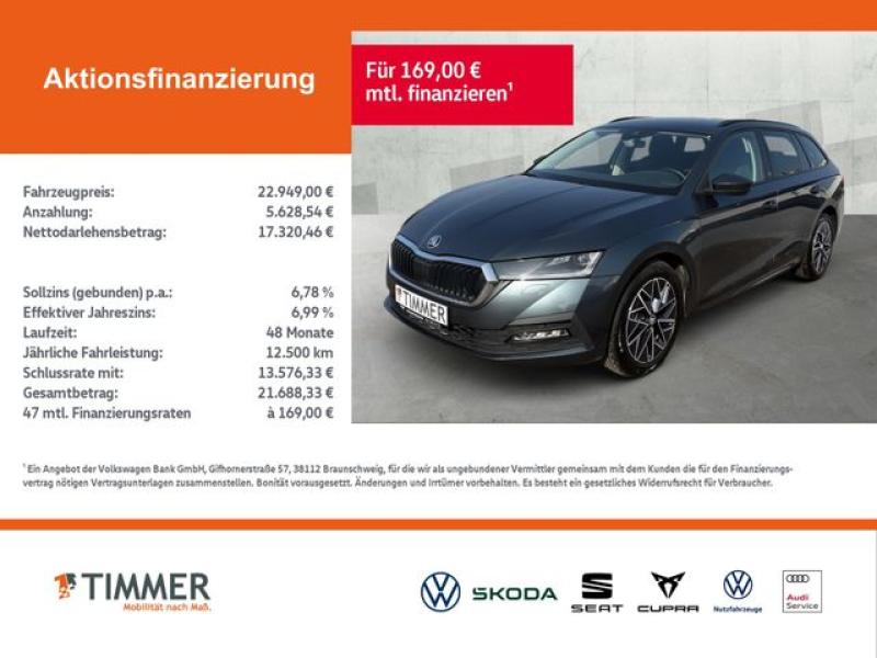 SKODA  Octavia Combi 1.5 eTSI DSG CLEVER +MATRIX +ACC +, Quarz Grau Metallic