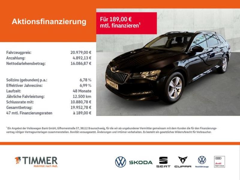 SKODA  Superb Combi 2.0 TDI DSG +LED +ACC +VIRTUAL +NAV, Schwarz Magic Perleffekt