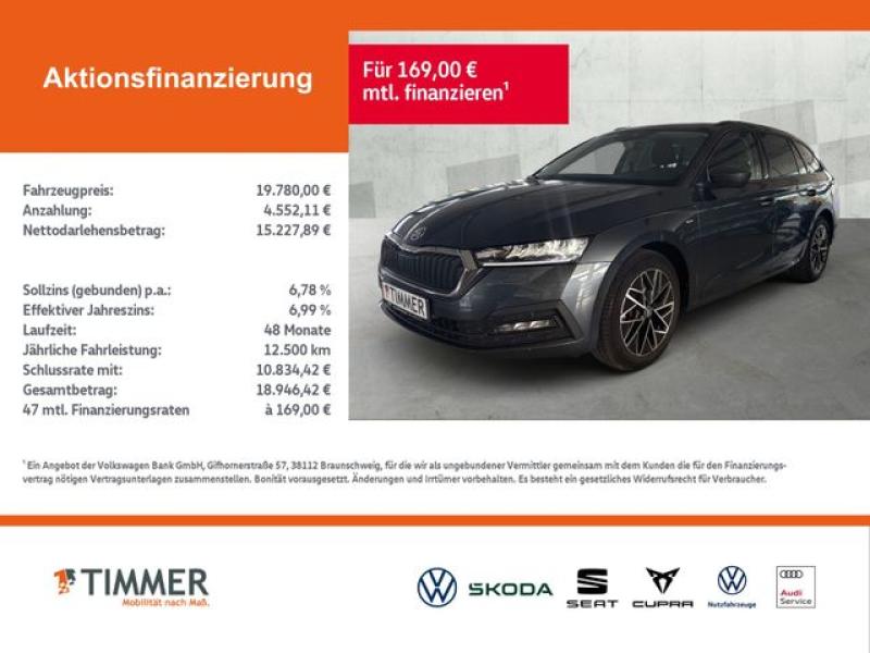 SKODA  Octavia Combi 2.0 TDI DSG CLEVER +AHK +LED +RKAM, Quarz Grau Metallic