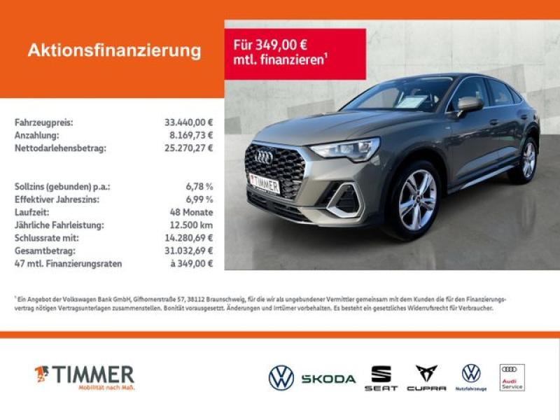 AUDI  Q3 Sportback 35 TDI S tronic S LINE +AHK +LED +A, Chronosgrau Metallic