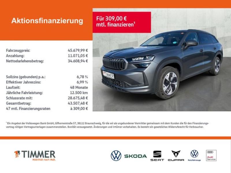 SKODA  Kodiaq 2.0 TDI DSG 4x4 SELECTION +AHK +MATRIX +A, Graphite Grau Metallic