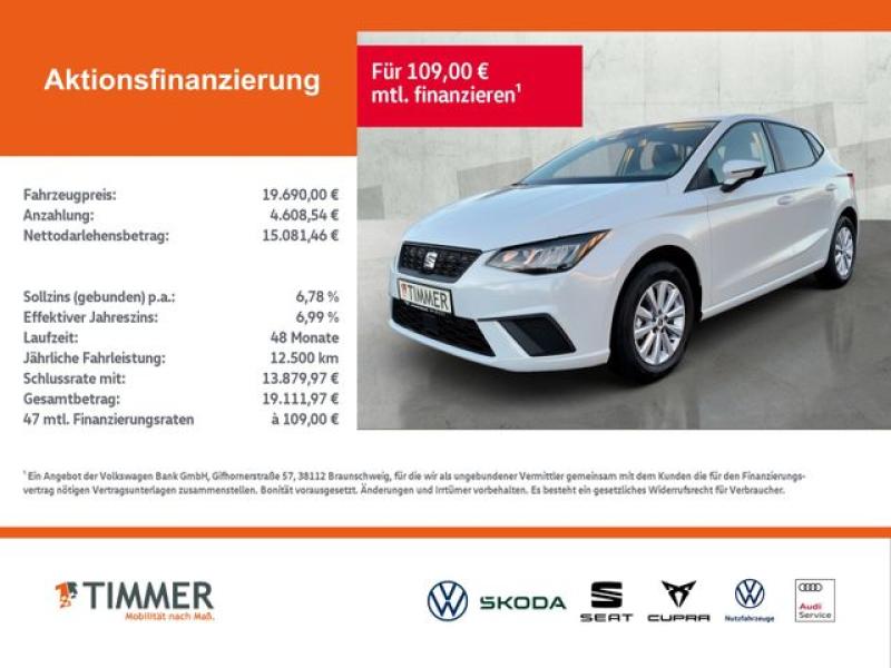 SEAT  Ibiza Road Edition 1.0TSI 70kW (95 PS) 5-Gang *A, Glacial Weiß Metallic