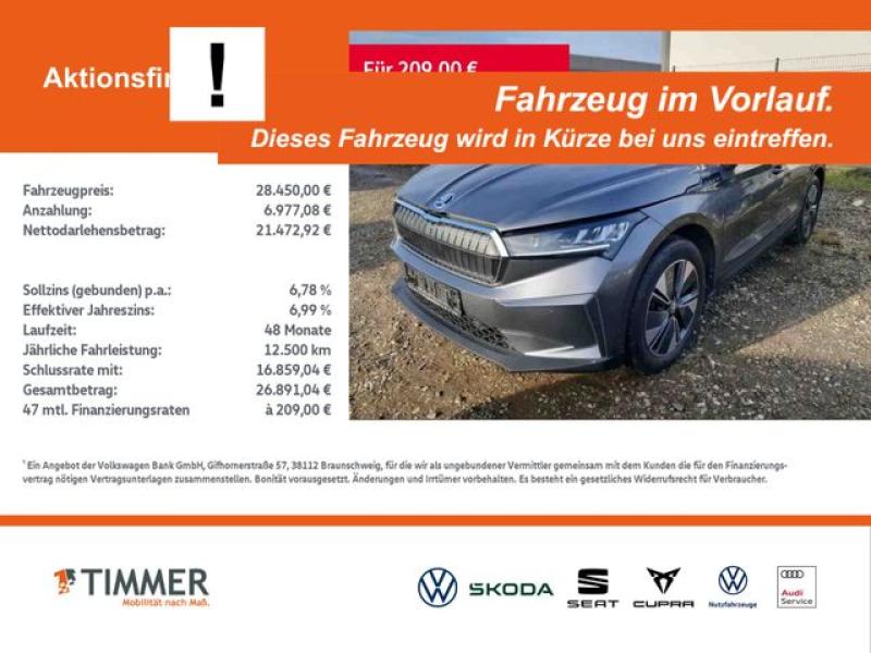 SKODA  Enyaq 60 LOFT +WÄPU +RKAM +LED +ACC +NAVI +SHZ +, Graphite-Grau Metallic