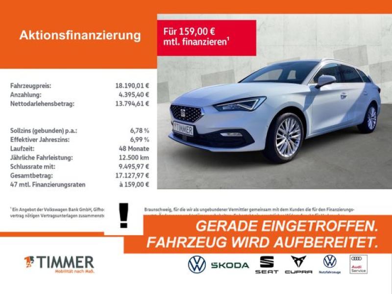 SEAT  Leon ST 2.0 TDI DSG XCELLENCE +LED +RKAM +STHZG, Nevada Weiß Metallic