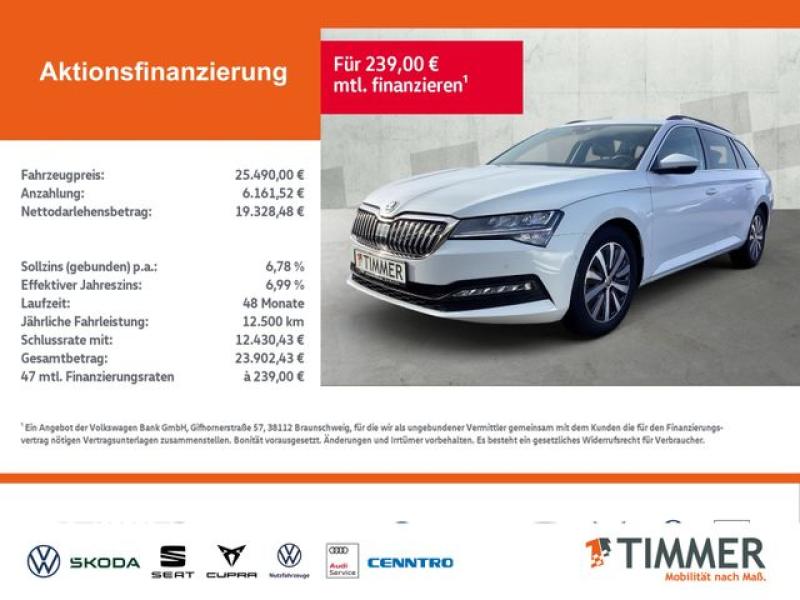 SKODA  Superb Combi 2.0 TDI DSG +LED +ACC +RKAM +VIRTUA, Moon Weiss Metallic