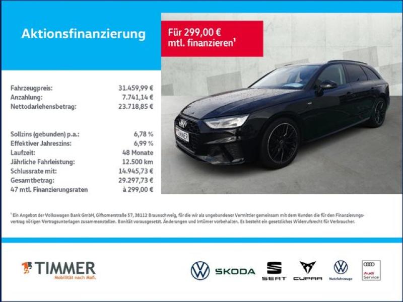AUDI  A4 Avant 35 TDI S tronic S LINE +LED +ACC +RKAM, Mythosschwarz Metallic