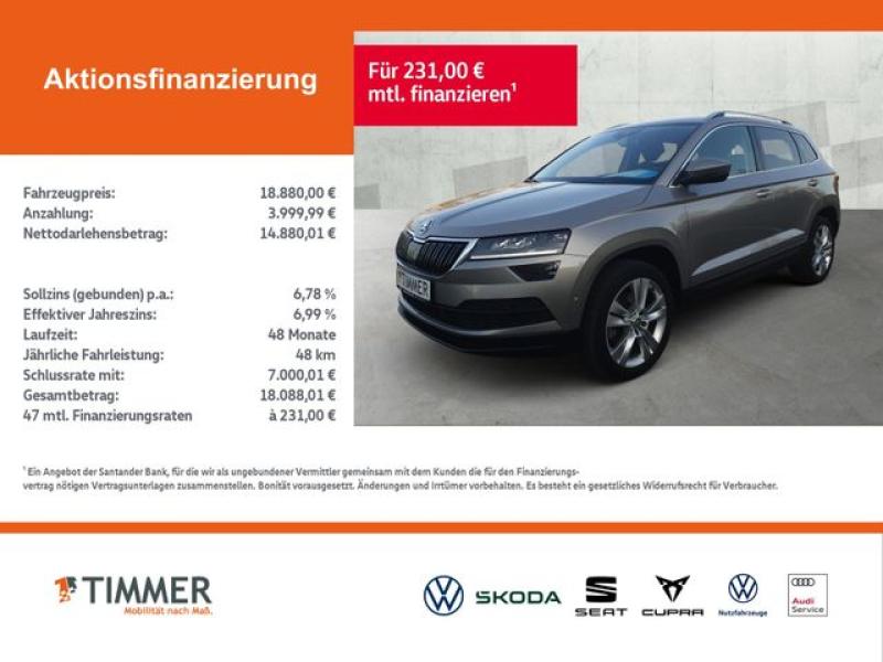 SKODA  Karoq 1.5 TSI Style +DSG+ACC+LED+RFK+NAV+, Cappuccino-Beige Metallic