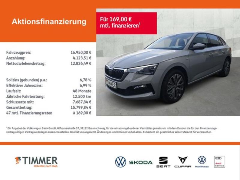 SKODA  Scala 1.0 TSI CLEVER +LED +DAB +CARPLAY +SHZ +17, Stahl Grau