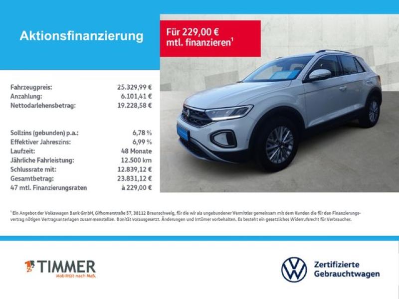 VW  T-Roc 2.0 TDI DSG LIFE +LED +ACC +VIRTUAL +NAVI, Pure White