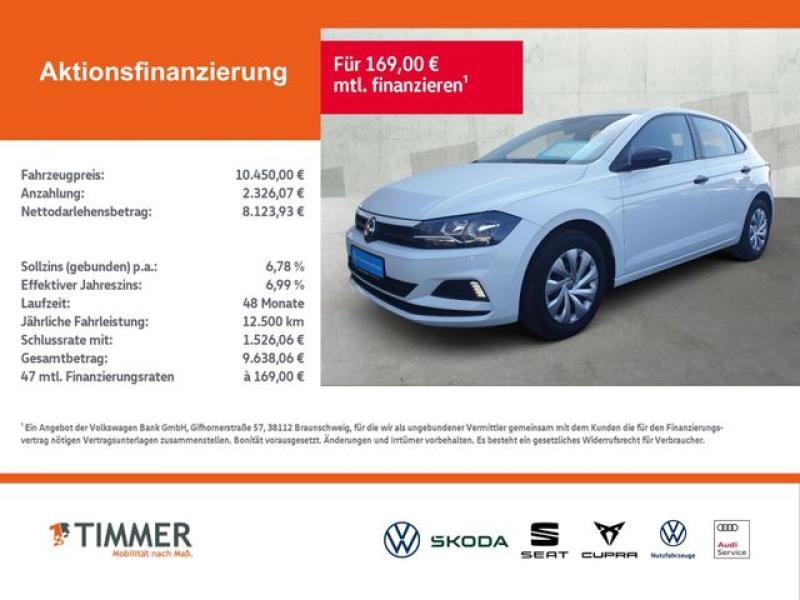 VW  Polo 1.0 Trendline +KLIMA+GJR*, Pure White