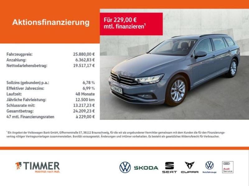 VW  Passat Variant 2.0 TDI DSG BUSINESS +LED +ACC +R, Mondsteingrau