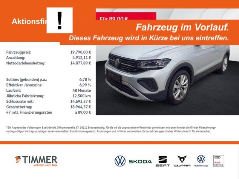 VW  T-Cross 1.0 TSI GOAL +LED +ACC +VIRTUAL +NAVI +S, Reflexsilber Metallic