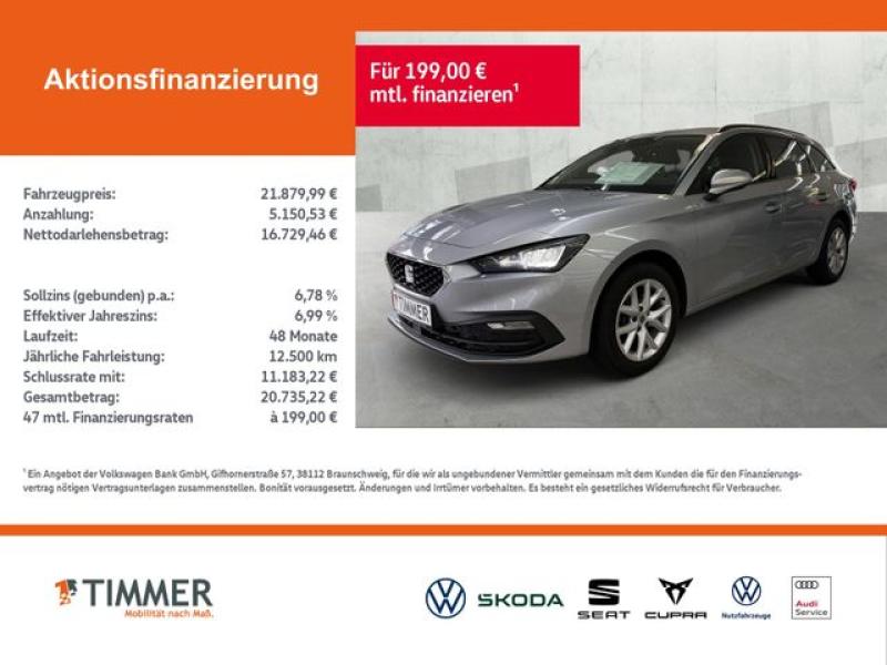 SEAT  Leon ST 2.0 TDI DSG STYLE +LED +KEYLESS +SHZ +VI, Urban Silber Metallic