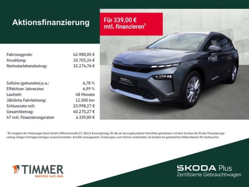 SKODA  Elroq 85 LOFT +WÄPU +AHK +CARPLAY +19" +RKAM +MA, Graphite Grau Metallic