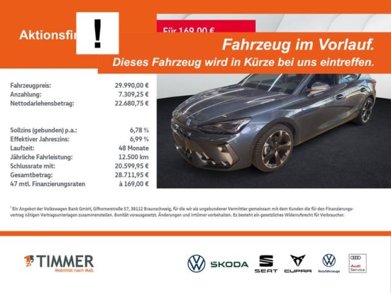 CUPRA  Leon 2.0 TDI DSG +LED +ACC +RKAM +NAVI +SHZ +18", Magnetic Grau Metallic