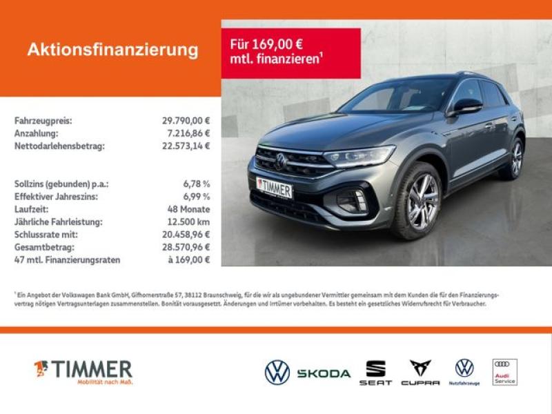 VW  T-Roc 1.5 TSI DSG R-LINE +LED +RKAM +ACC +APP +N, Indiumgrau Metallic