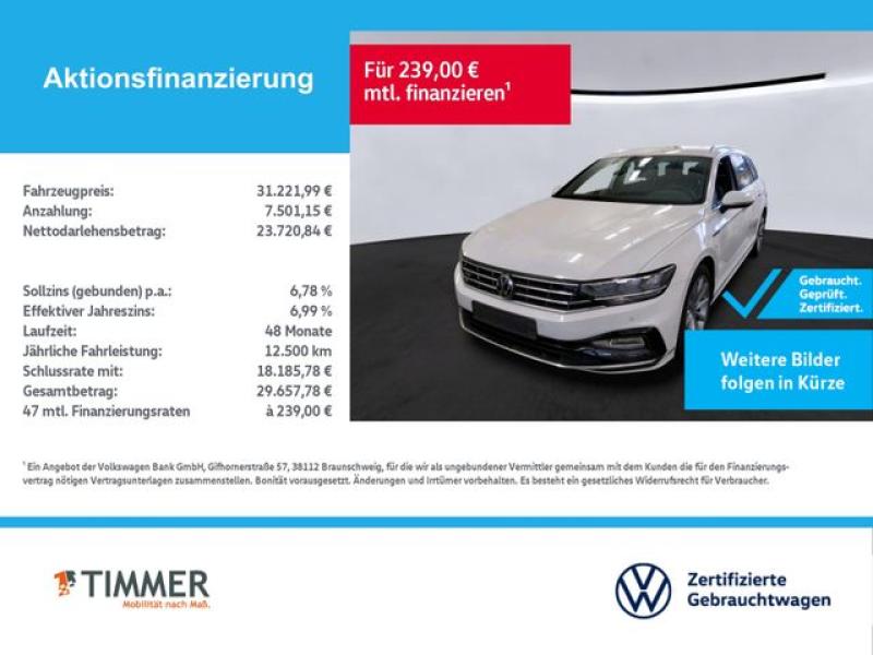 VW  Passat Variant 2.0 TDI DSG R-LINE +AHK +H&K +RKA, Gletscherweiß Metallic