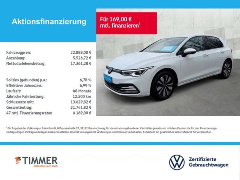 VW  Golf VIII 2.0 TDI Move DSG *NAVI*LED-PLUS*KAMERA, Pure White