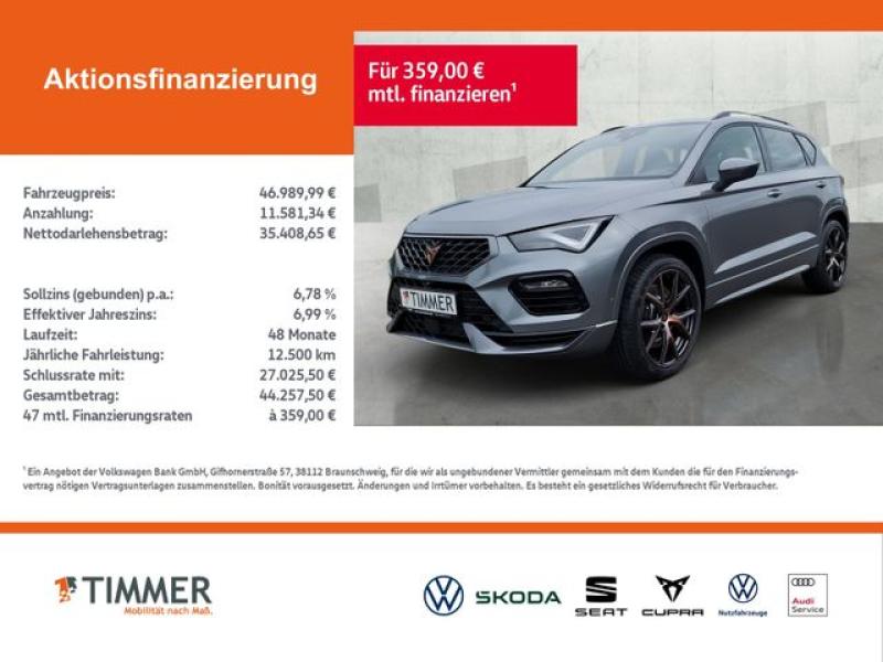 CUPRA  Ateca VZ 2.0TSI 221kW (300 PS) *DSG*4Drive*AHK*3, Graphite Grau Metallic