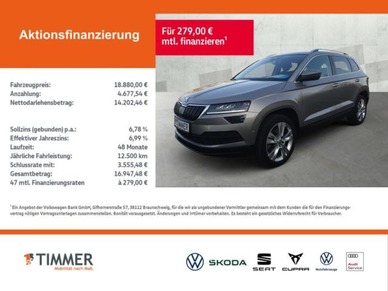 SKODA  Karoq 1.5 TSI Style +DSG+ACC+LED+RFK+NAV+, Cappuccino-Beige Metallic