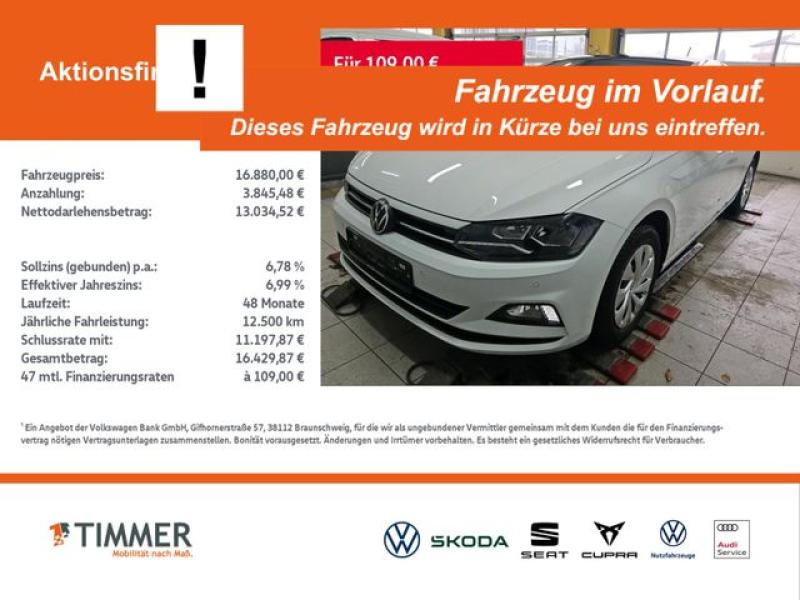 VW  Polo 1.0 TSI UNITED +SHZ +ACC +RKAM +VIRTUAL +NA, Pure White