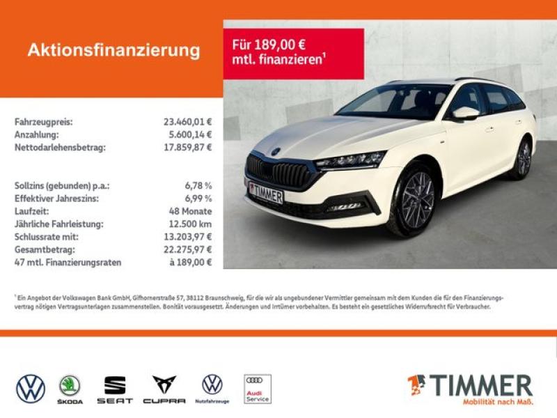 SKODA  Octavia Combi 2.0 TDI DSG TOUR +AHK +LED +NAVI +, Candy Weiß