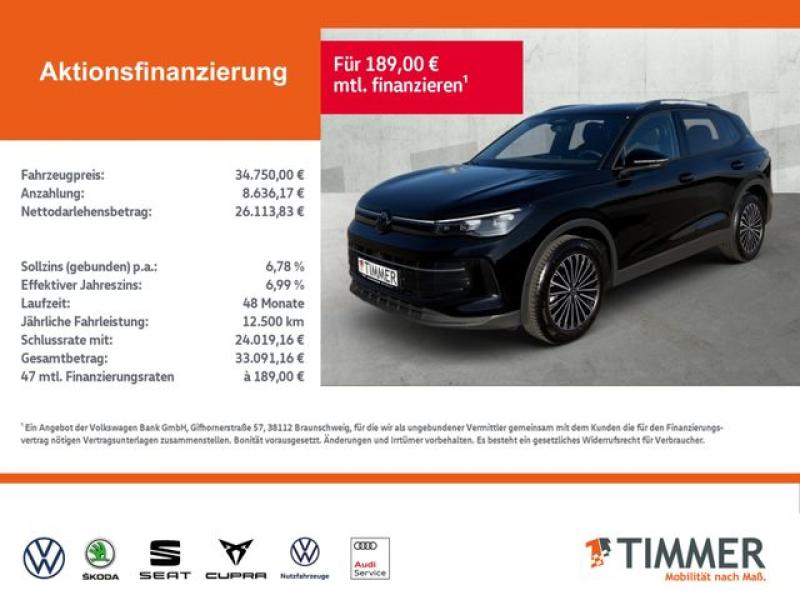 VW  Tiguan 1.5 eTSI DSG GOAL +AHK +IQ.LIGHT +ACC +36, Grenadillschwarz Metallic