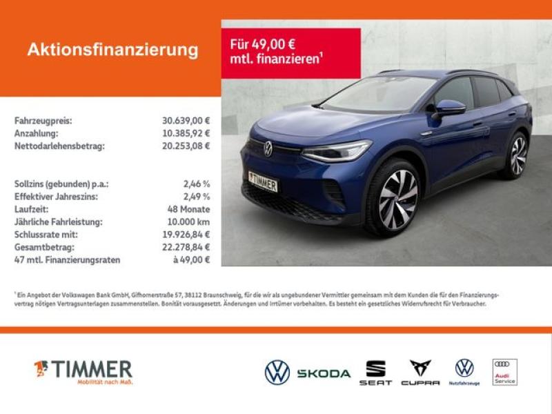 VW  ID.4 PRO PERF. 82 kWh +WÄPU +AHK +CARPLAY +20" +, Blue Dusk Metallic