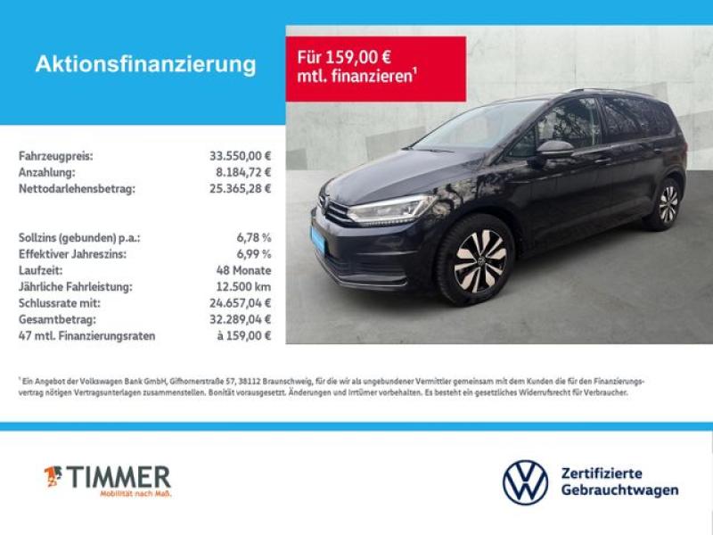 VW  Touran 2.0 TDI DSG GOAL +7-SITZE +AHK +IQ.LIGHT, Grenadillschwarz Metallic