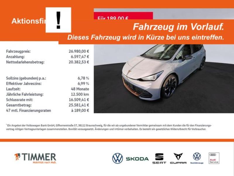 CUPRA  Born 62 kWh +BEATS +LED +ACC +RKAM +HuD +NAVI +S, Vapor Grau