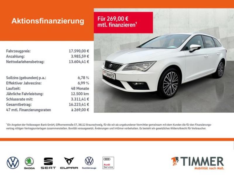 SEAT  Leon ST 1.5 TSI XCELLENCE +AHK +BEATS +PANO +LED, Nevada Weiss