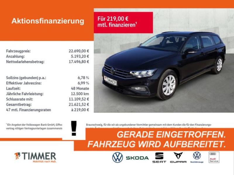 VW  Passat Variant 2.0 TDI DSG +LED +ACC +RKAM +NAVI, Deep Black Perleffekt