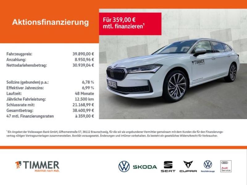 SKODA  Superb Combi 2.0 TDI DSG L&K *Pano*ErgoSitze*19", weiß