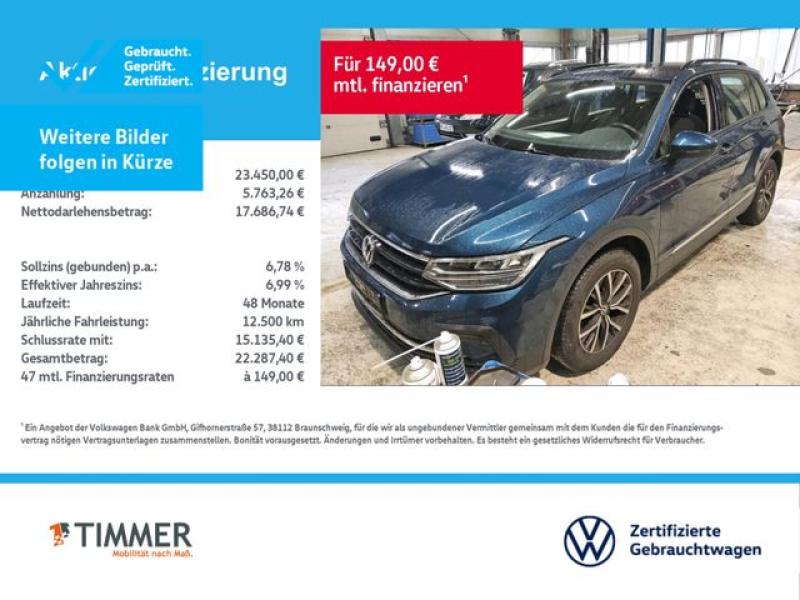 VW  Tiguan 1.5 TSI LIFE +LED +ACC +NAVI +SHZ +17" +A, Nightshade Blue Metallic