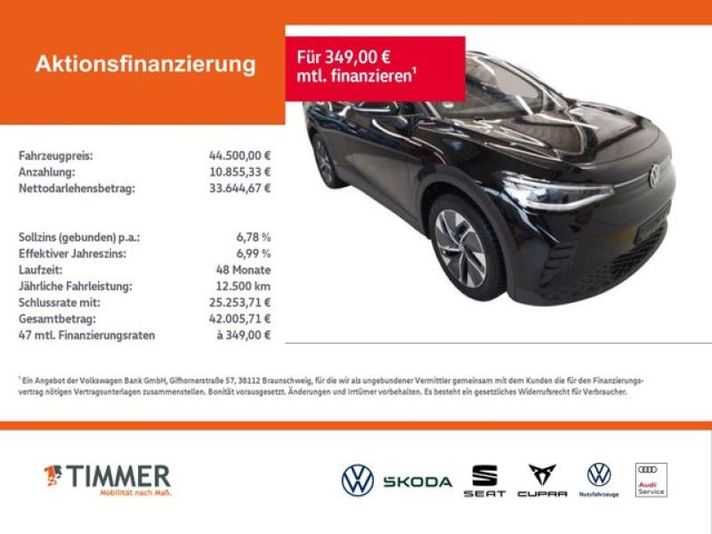 VW  ID.4 PRO 82 kWh +WÄPU +AHK +IQ.LIGHT +360° +H&K, Grenadillschwarz Metallic