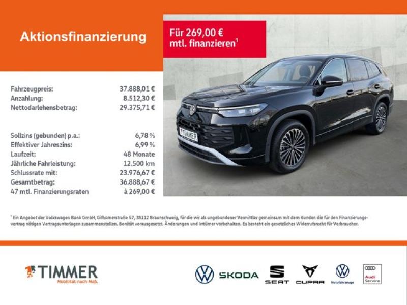 VW  Tayron 1.5 eTSI DSG LIFE +AHK +LED +RKAM +ACC +A, Grenadillschwarz Metallic