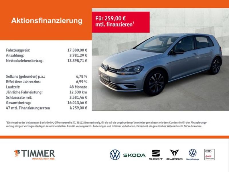 VW  Golf VII 1.5 TSI IQ.DRIVE +ACC +SHZ +APP +CLIMA, Reflexsilber Metallic