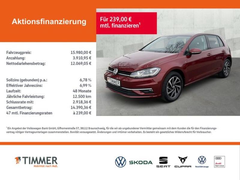 VW  Golf VII 1.0 TSI JOIN +LED +NAVI +SHZ +CLIMA +LM, Cranberry Red Metallic
