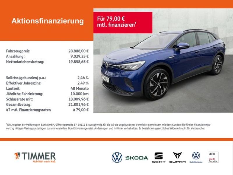 VW  ID.4 PRO PERF. 82 kWh +AHK +WÄPU +ACC +APP-CONN, Blue Dusk Metallic