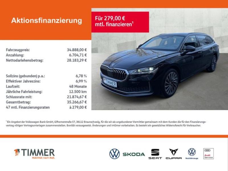 SKODA  Superb Combi 2.0 TDI DSG L&K *AHK *CANTON *MATRI, Ebony Schwarz Metallic