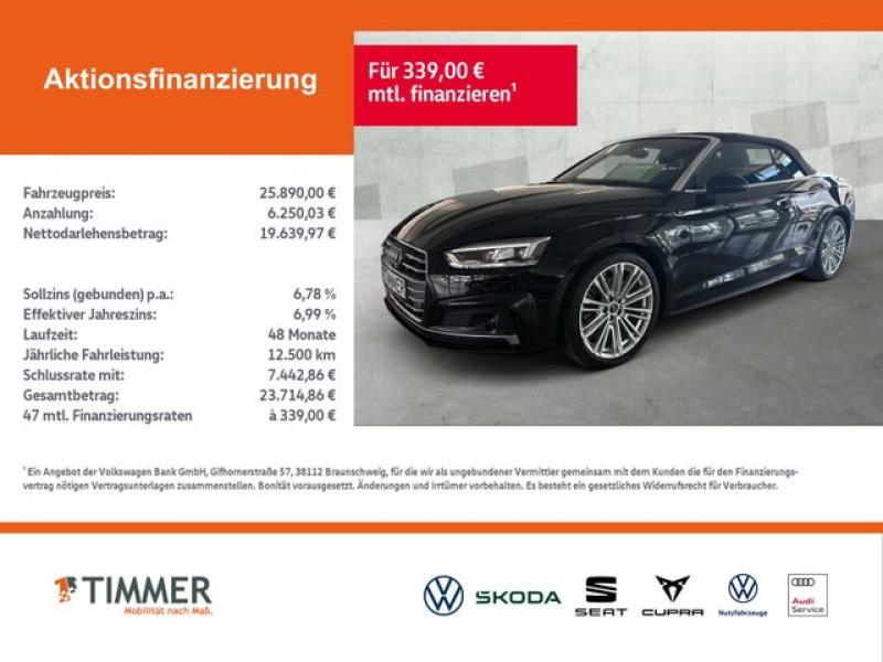AUDI  A5 Cabriolet 40 TFSI sport S-LINE+TOPVIEW+NAVI+A, Mythosschwarz Metallic